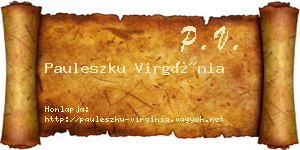 Pauleszku Virgínia névjegykártya
